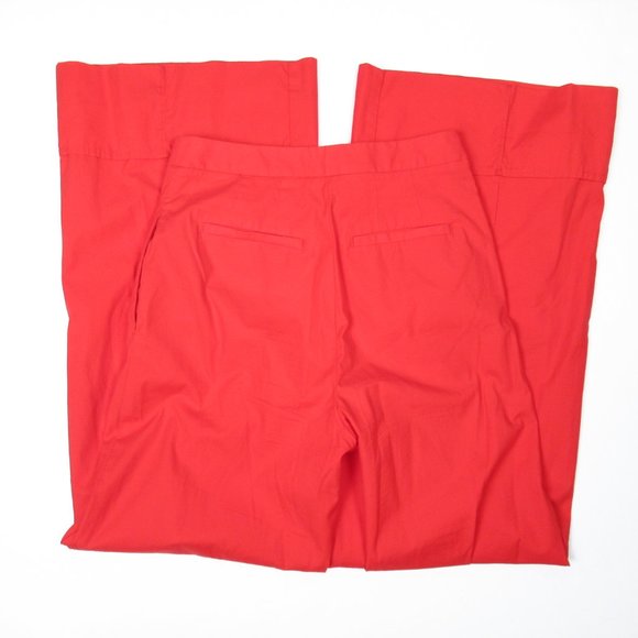 NWOT ❣️ Anthropologie Poplin Wide-Leg Pants Red - Size 4 - Picture 6 of 12